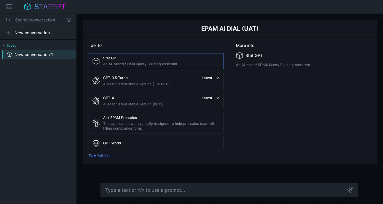 StatGPT demo